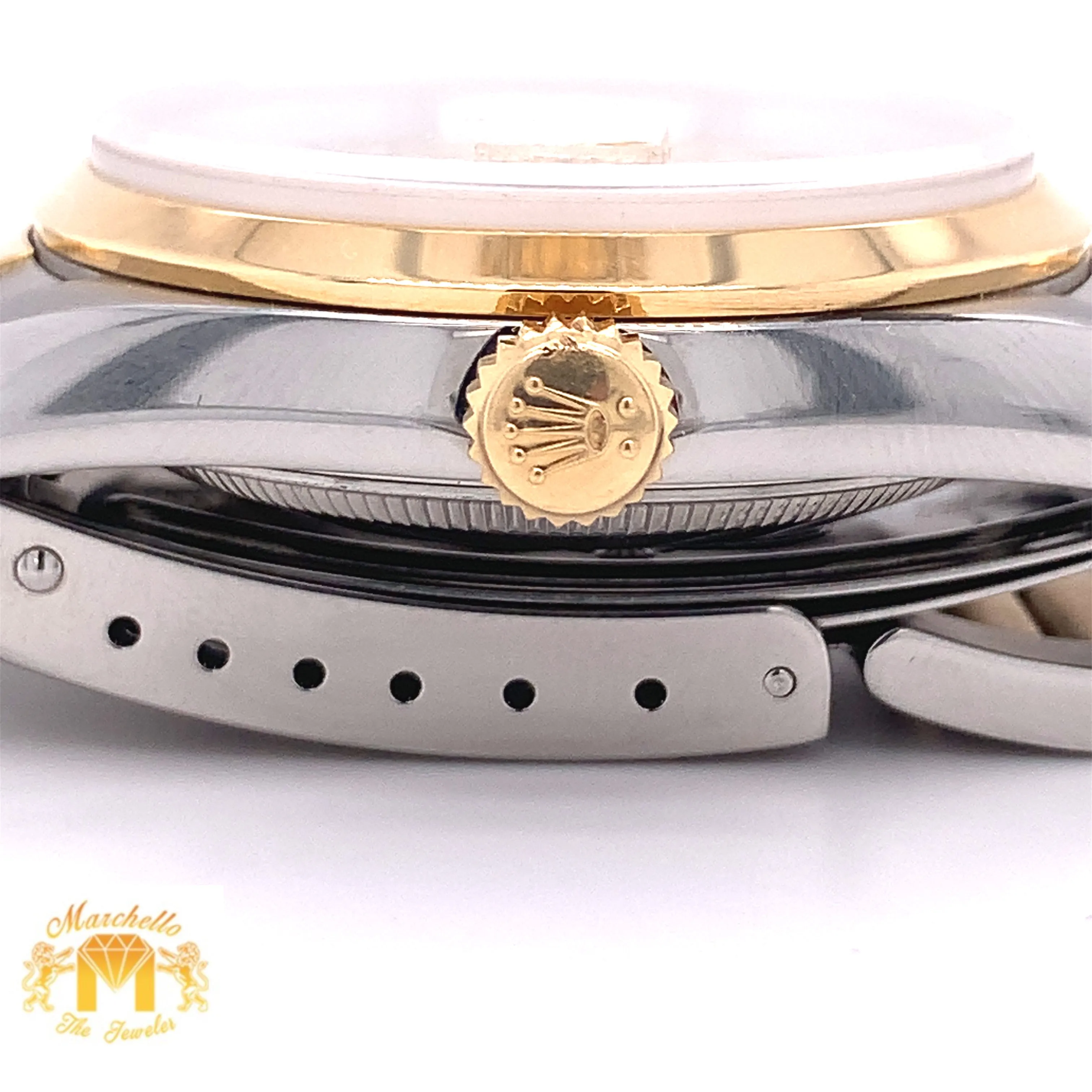 Rolex Datejust Watch with Two-tone Oyster Bracelet (36 mm, roman numerals dial)