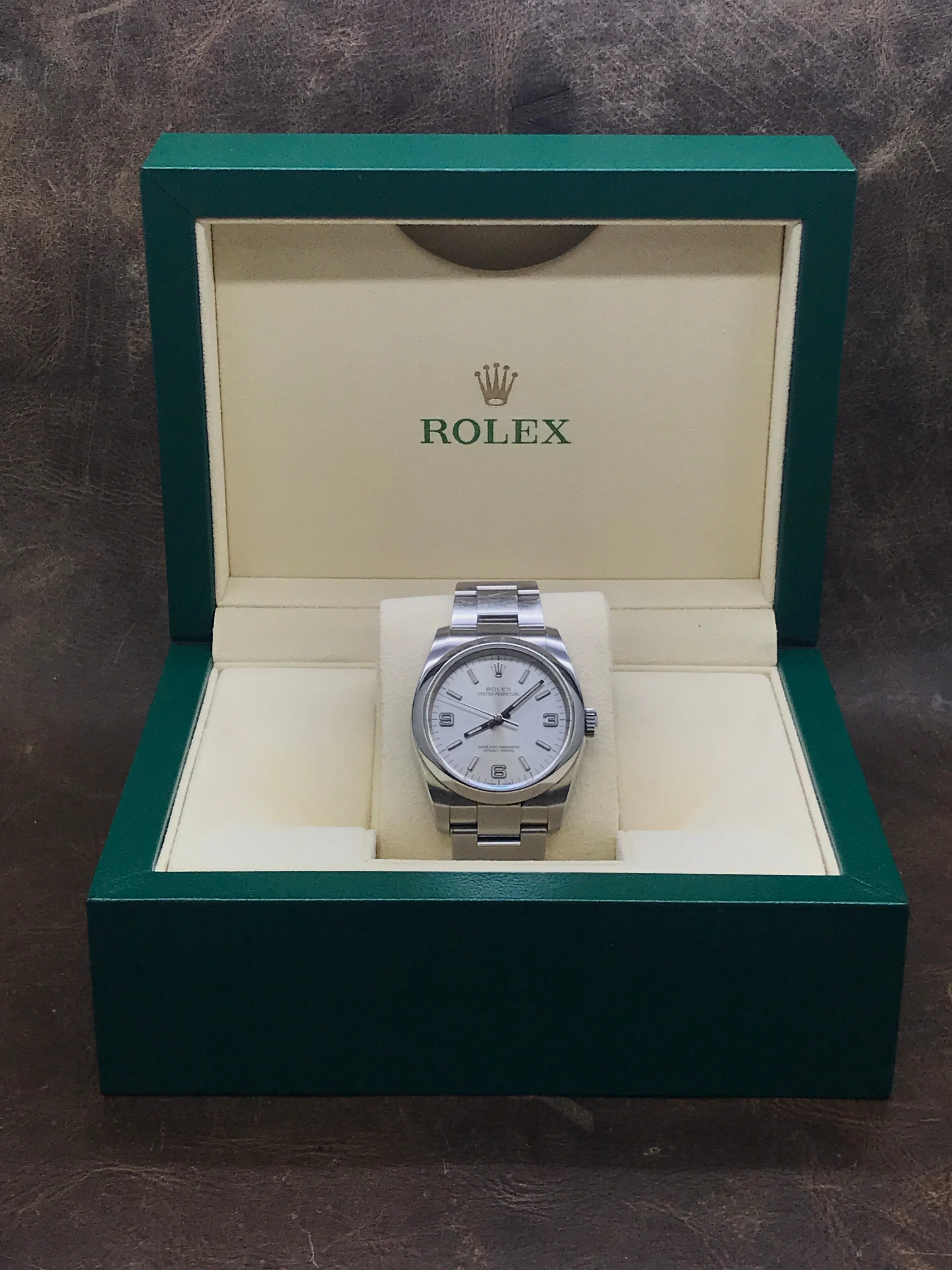 Rolex Oyster Perpetual 36mm 116000 Silver-tone Dial Automatic Watch