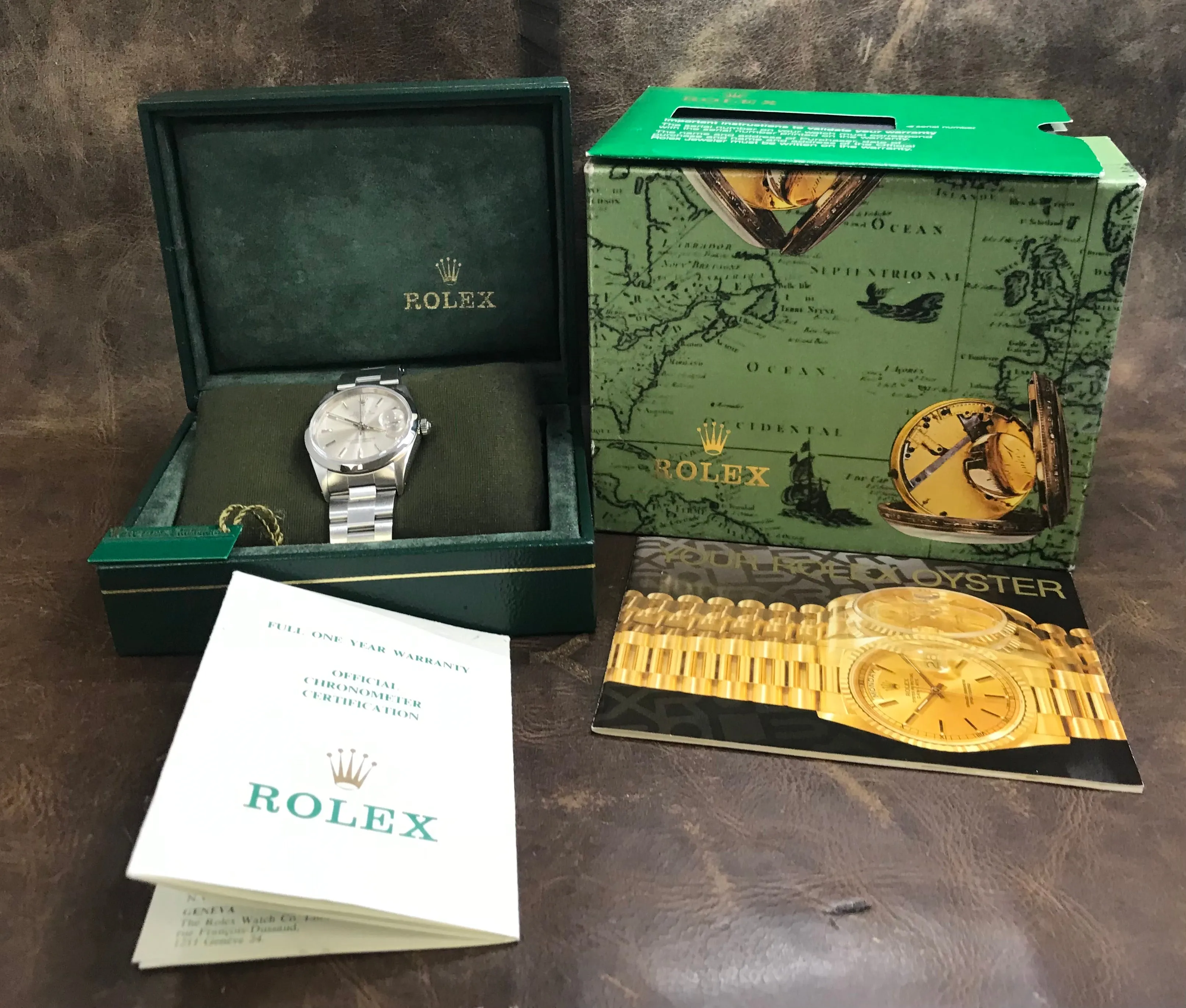Rolex Oyster Perpetual Date 34mm 15200 Silver Dial Automatic Watch
