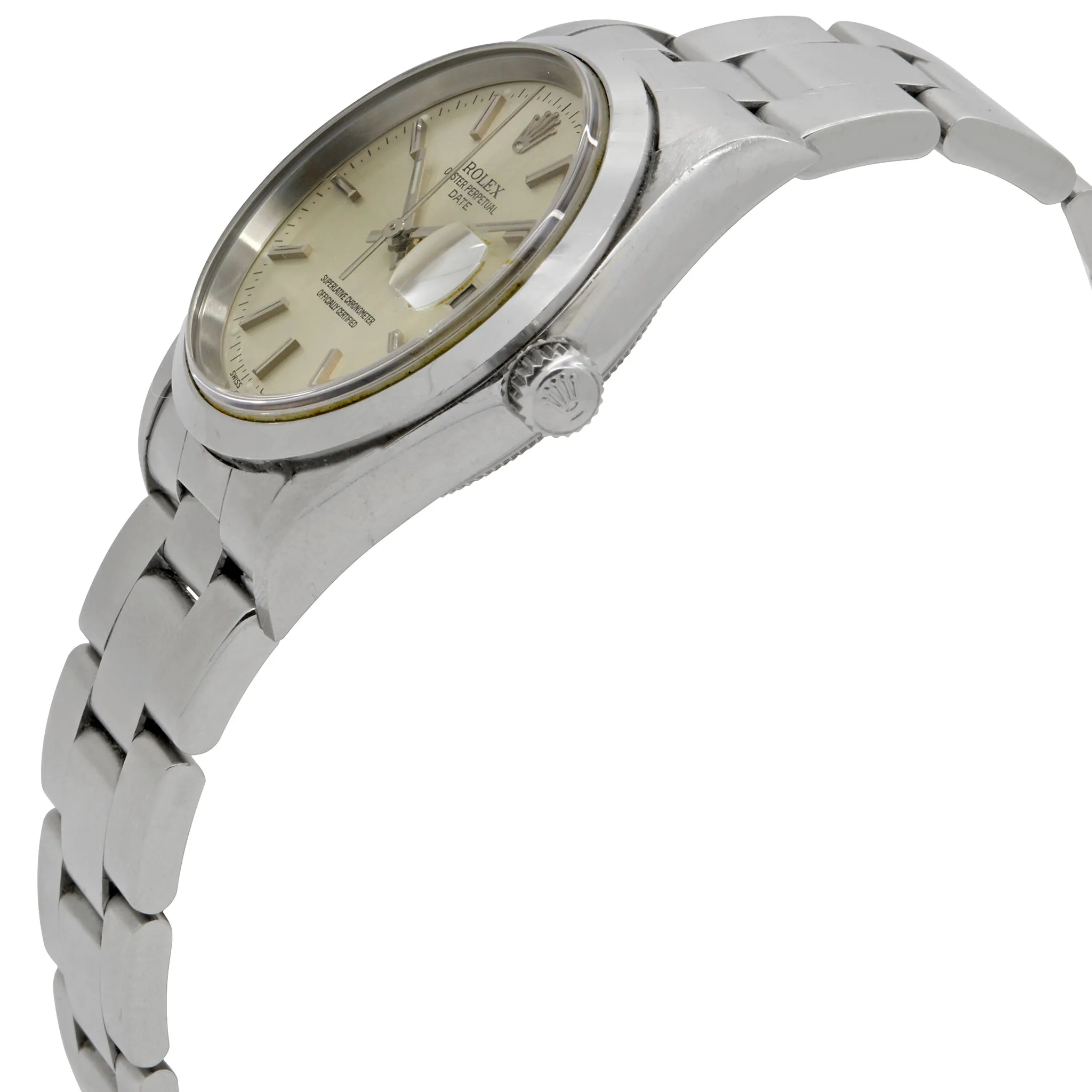 Rolex Oyster Perpetual Date 34mm Date 15200 Silver Dial Automatic Watch