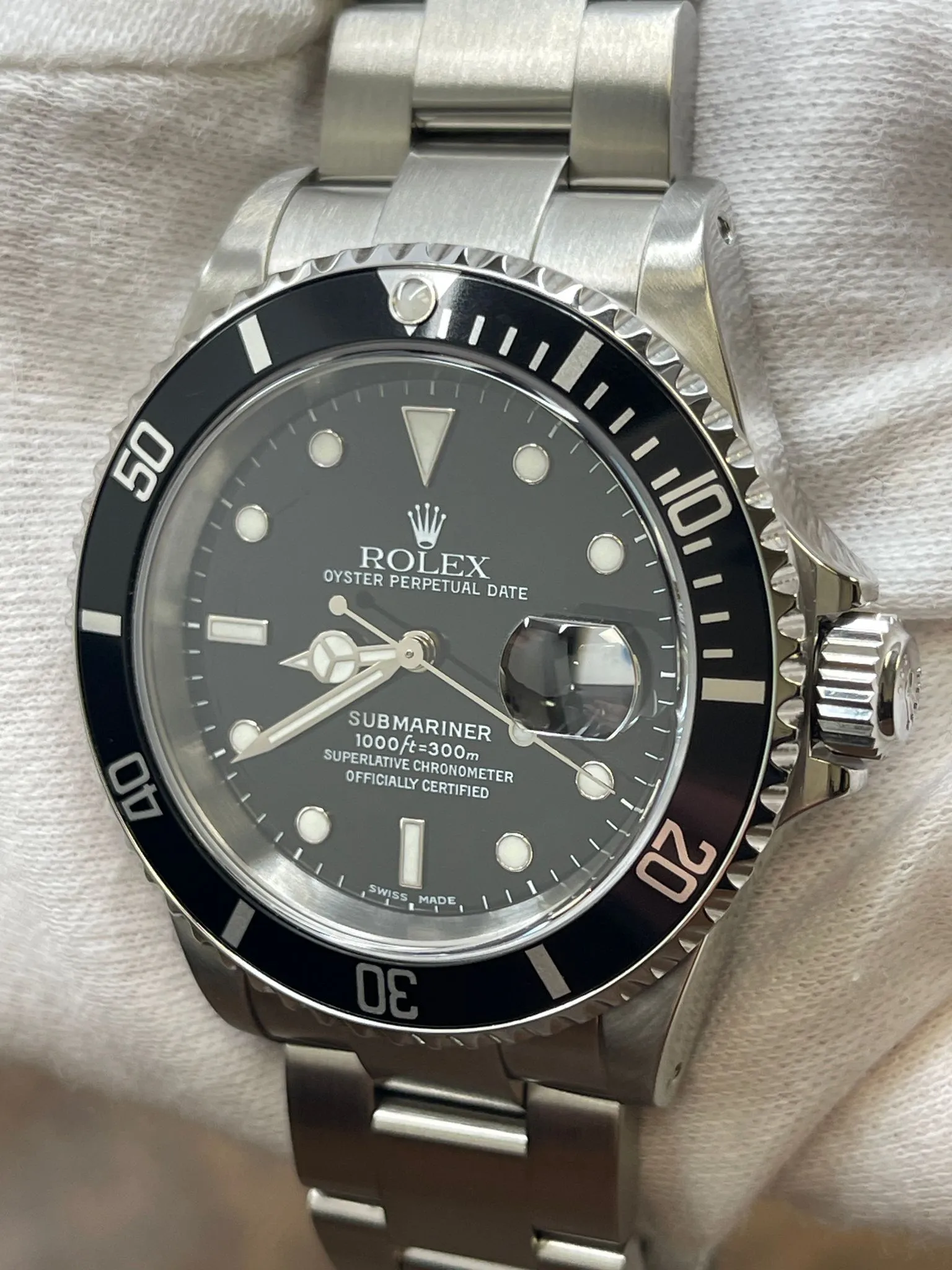 Rolex Submariner Date SEL Y Serial 16610 Black Dial Automatic Men's Watch