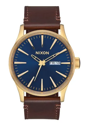 Sentry Leather - Polished Gold / Navy Sunray