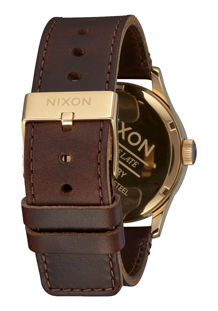 Sentry Leather - Polished Gold / Navy Sunray