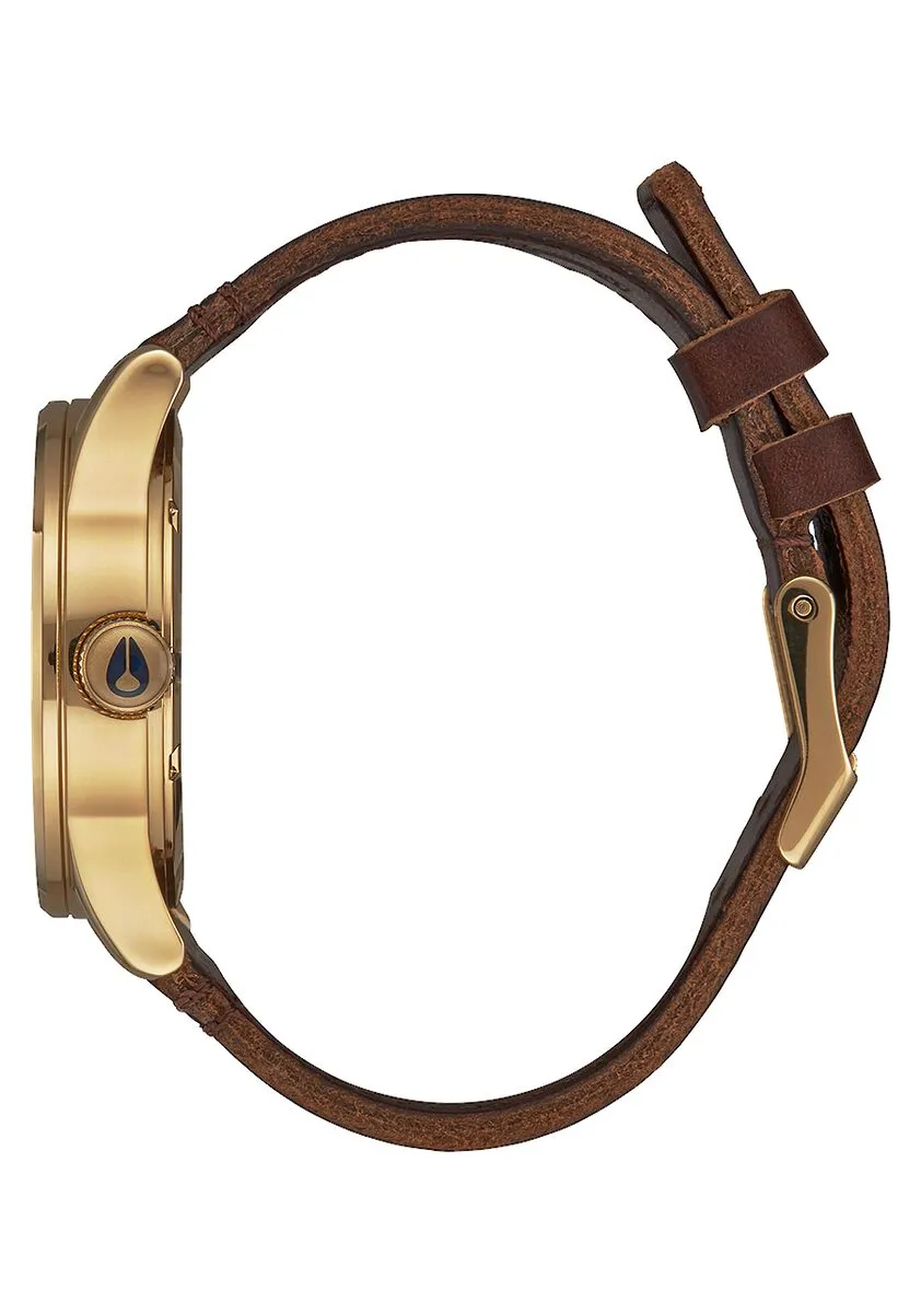 Sentry Leather - Polished Gold / Navy Sunray