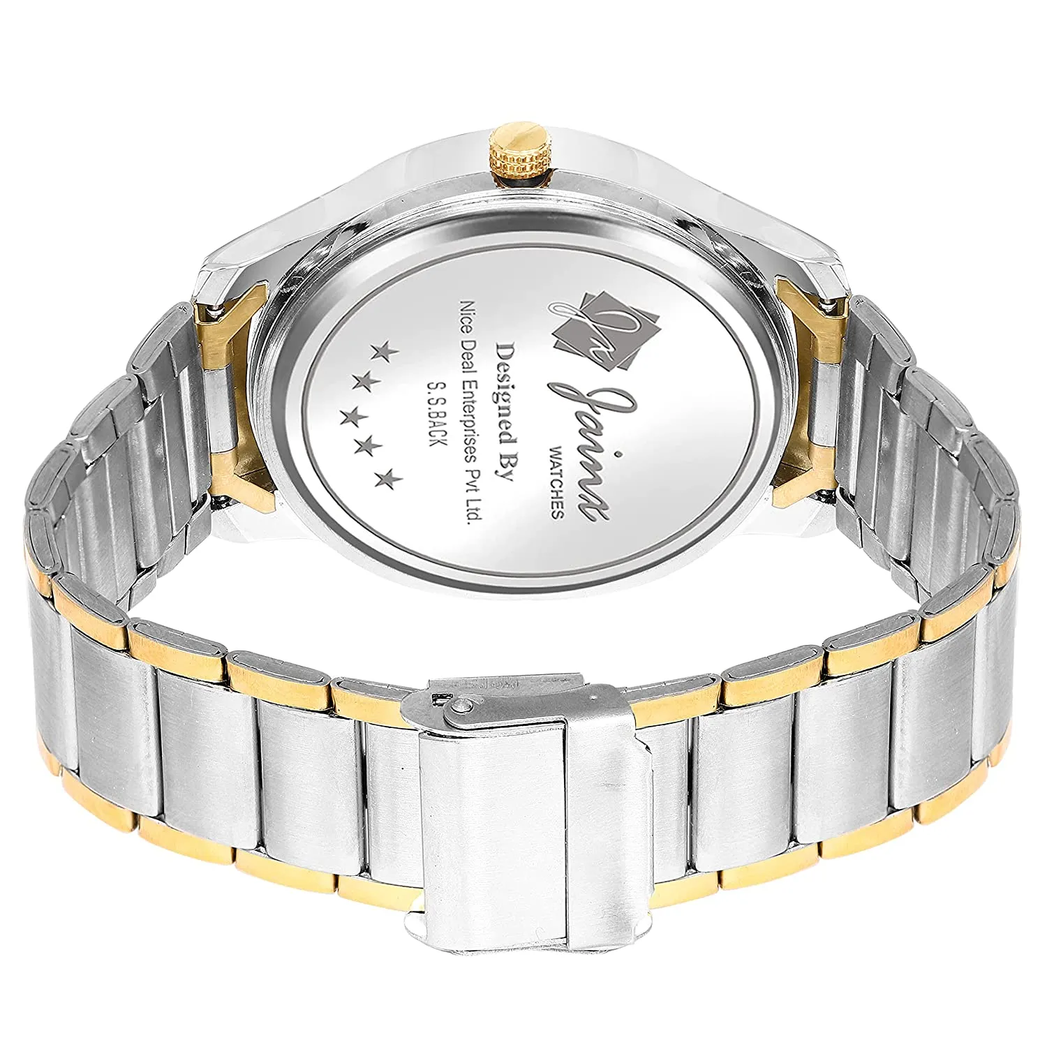 Silver Dial Day and Date Functioning Analog Watch - For Men JM1173