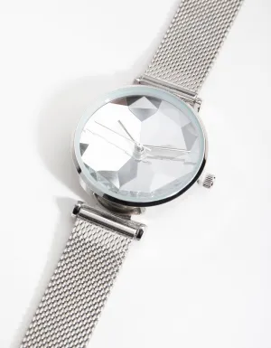 Silver Facet Diamantel Watch