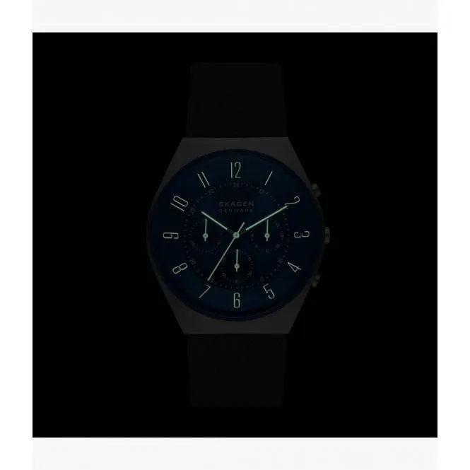 Skagen Gents Chronograph Midnight Leather Watch