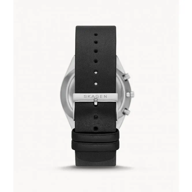 Skagen Gents Chronograph Midnight Leather Watch
