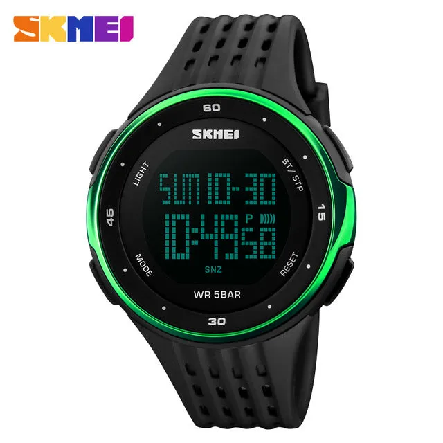 SKMEI 1219 Digital Wristwatches Men Outdoor Sport Watches Chronograph Fashion Clock PU Band Waterproof Relogio Masculino Watch
