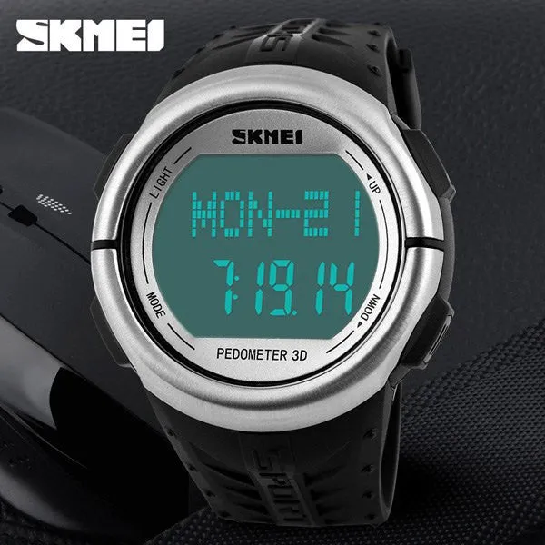 SKMEI Heart Rate Monitor Pedometer Sports Watches 50M Waterproof Outdoor Digital Men Women Calorie Counter