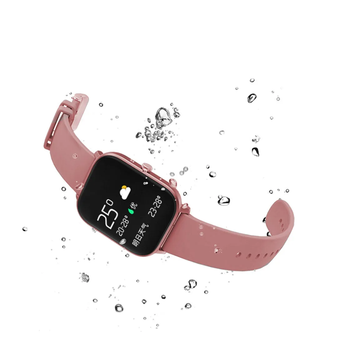 Smart Wrist Watch Set Premium 2X Waterproof Fitness Heart Rate Monitor Tracker P8 - Pink