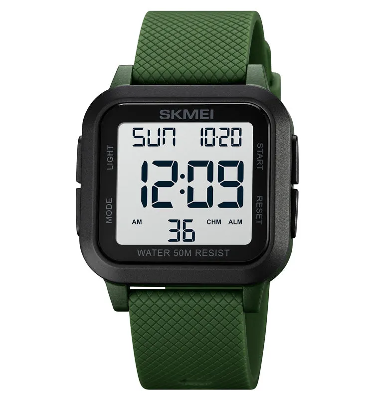 Square luminous men's student watch W2318894
