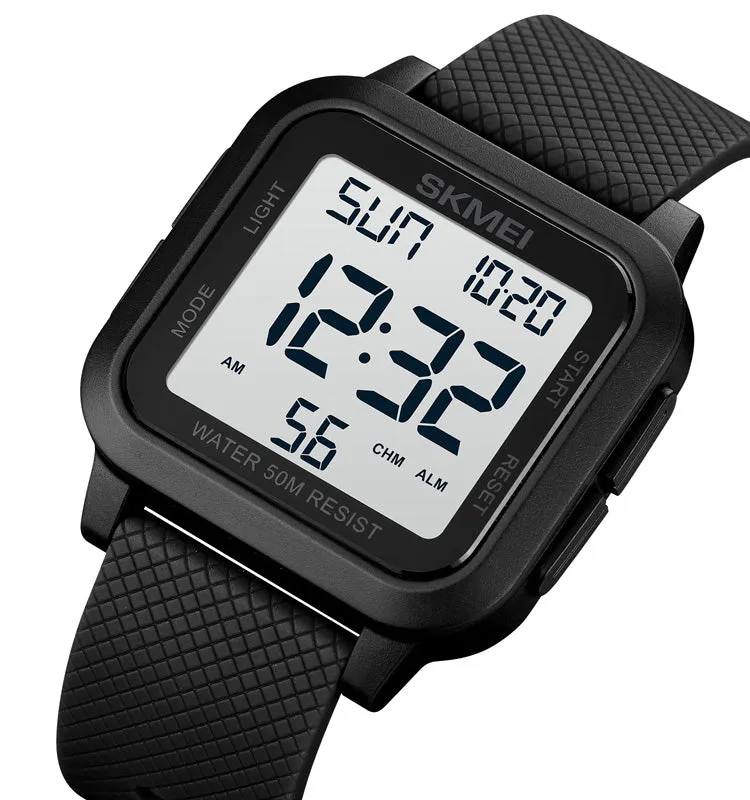 Square luminous men's student watch W2318894