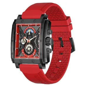 Square Men's Calendar Multifunctional Waterproof Quartz Watch