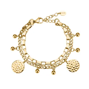 Stainless Steel Bracelet With Charms Gold Colour