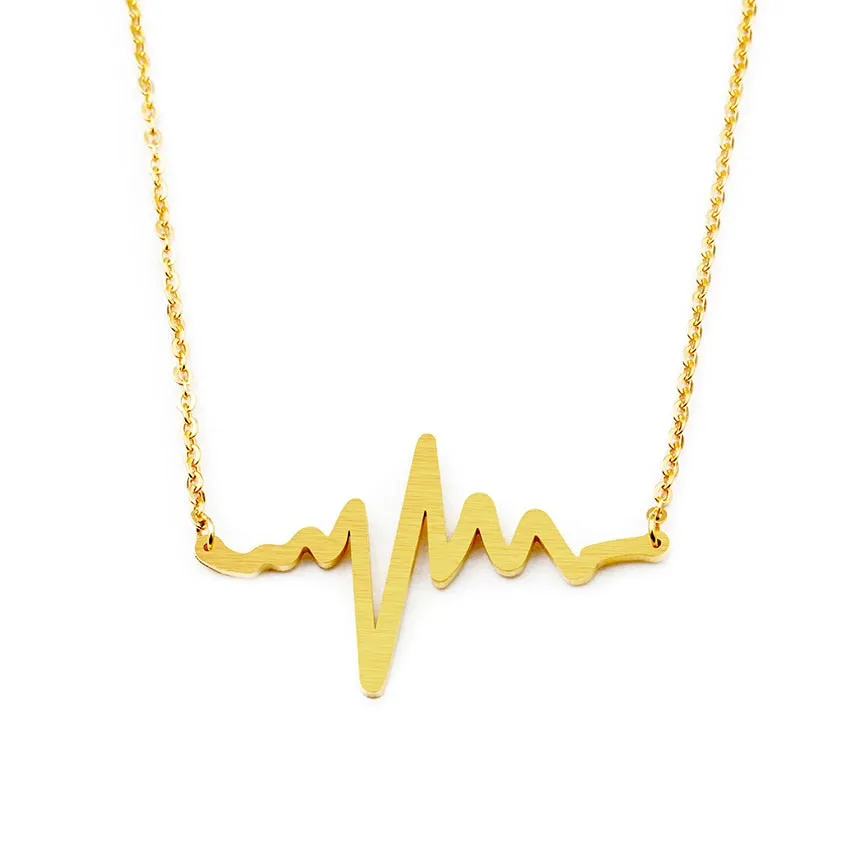 Stainless Steel EKG Heartbeat Necklace Nurse