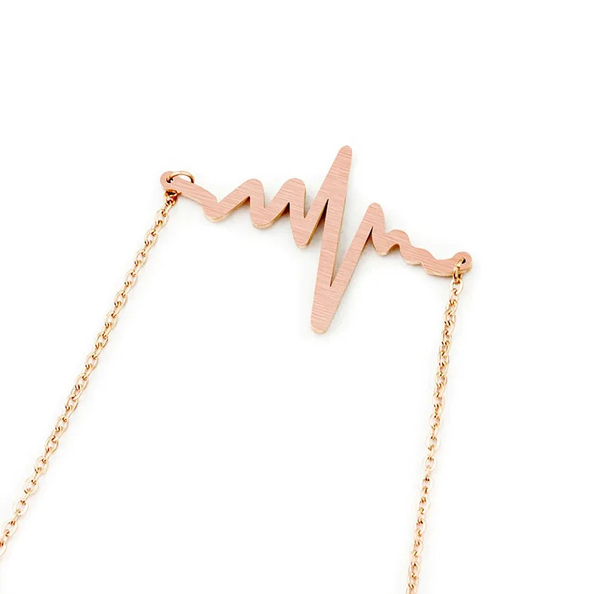Stainless Steel EKG Heartbeat Necklace Nurse