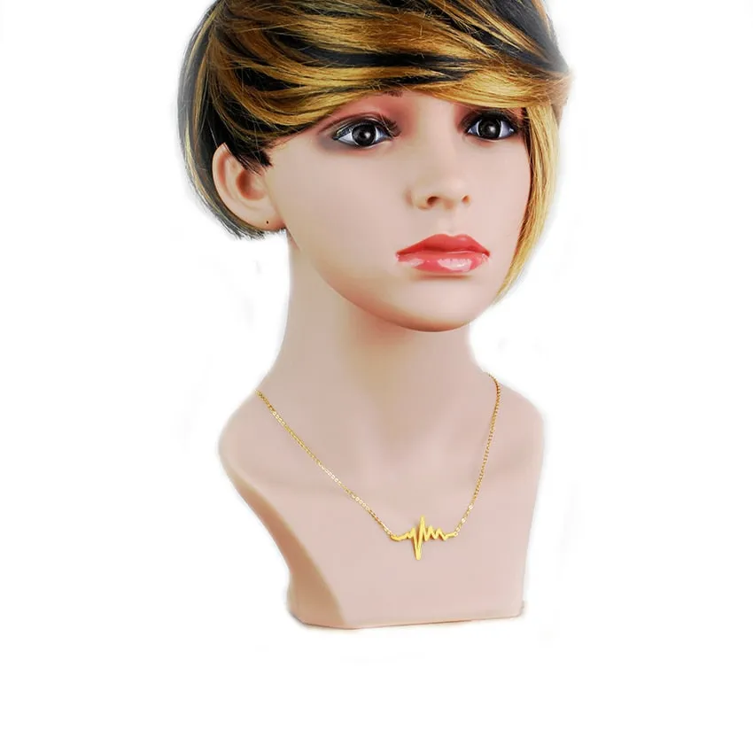 Stainless Steel EKG Heartbeat Necklace Nurse