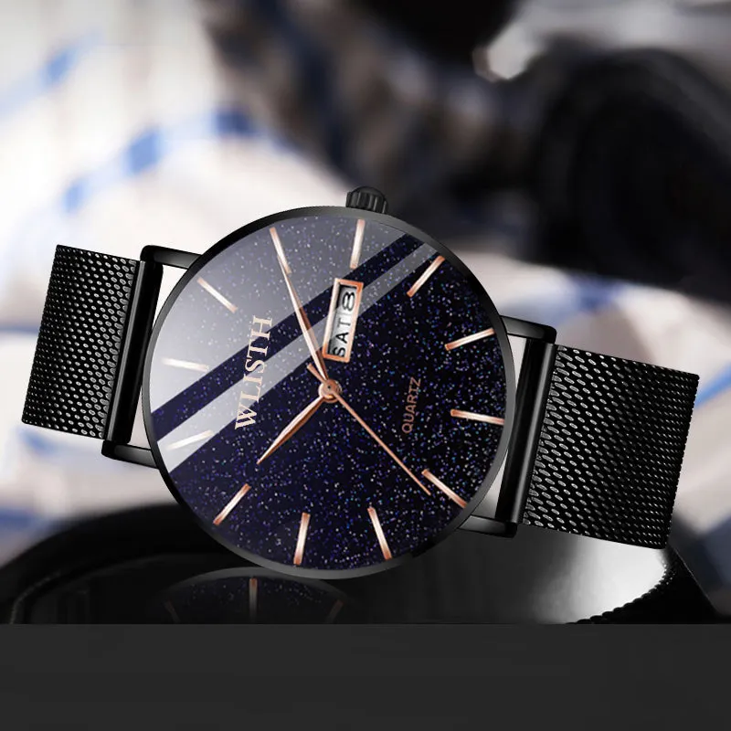 Starry sky dial men's quartz watch W11S8546