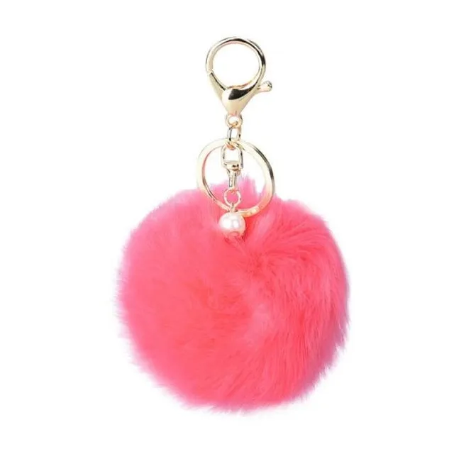 Starry-Styling Fur key chain Fashion 8cm Fur Ball Car Pendant KeyChain women bag Key Ring Delicate Drop Shipping