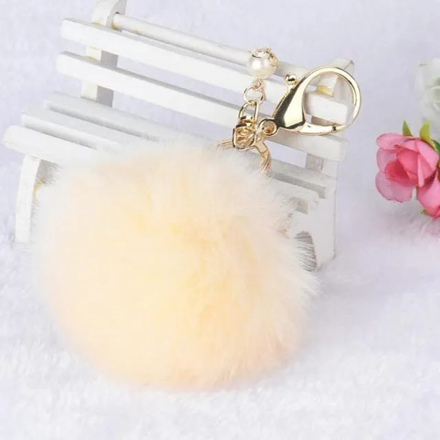 Starry-Styling Fur key chain Fashion 8cm Fur Ball Car Pendant KeyChain women bag Key Ring Delicate Drop Shipping