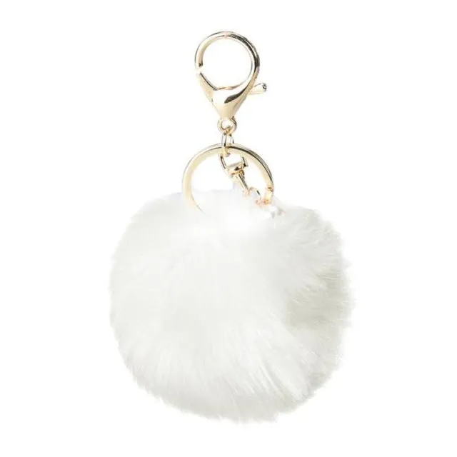 Starry-Styling Fur key chain Fashion 8cm Fur Ball Car Pendant KeyChain women bag Key Ring Delicate Drop Shipping