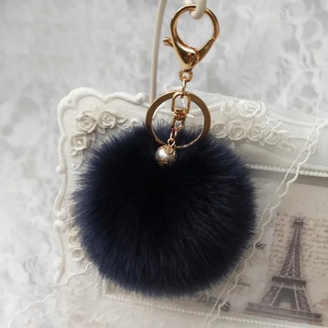 Starry-Styling Fur key chain Fashion 8cm Fur Ball Car Pendant KeyChain women bag Key Ring Delicate Drop Shipping