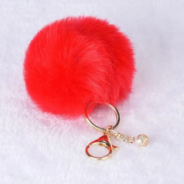Starry-Styling Fur key chain Fashion 8cm Fur Ball Car Pendant KeyChain women bag Key Ring Delicate Drop Shipping