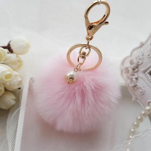 Starry-Styling Fur key chain Fashion 8cm Fur Ball Car Pendant KeyChain women bag Key Ring Delicate Drop Shipping