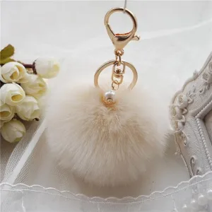 Starry-Styling Fur key chain Fashion 8cm Fur Ball Car Pendant KeyChain women bag Key Ring Delicate Drop Shipping