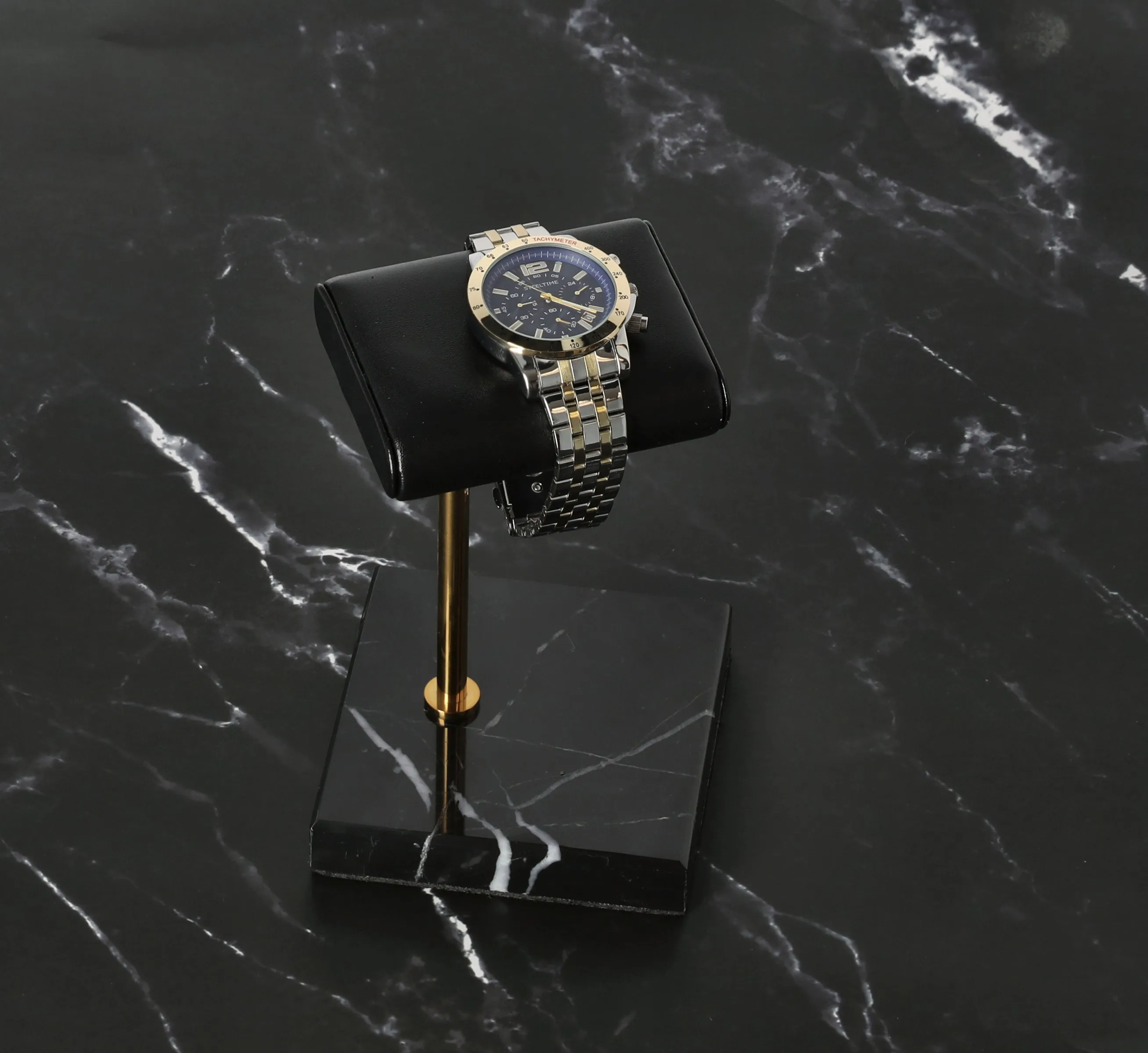 SteelTime Deluxe Leather Padded Watch Display Stand