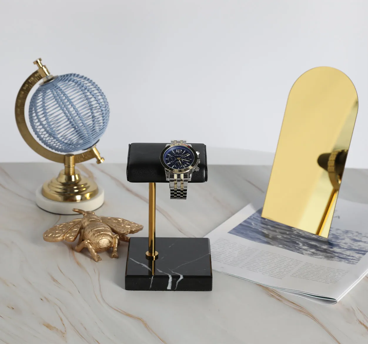 SteelTime Deluxe Leather Padded Watch Display Stand