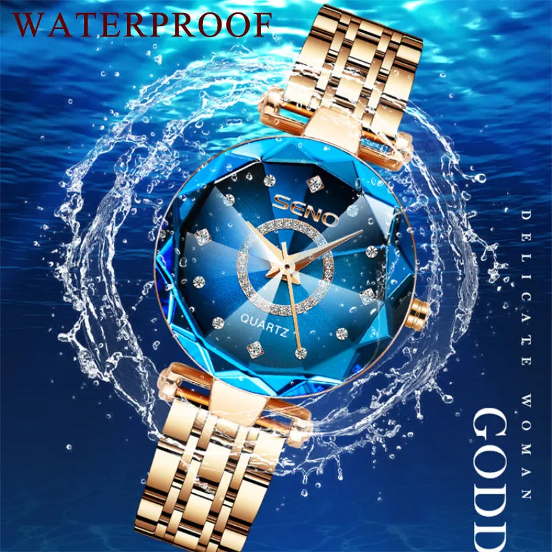 Stylish and Durable Stainless Steel Case and Band Quartz Women's Watch
