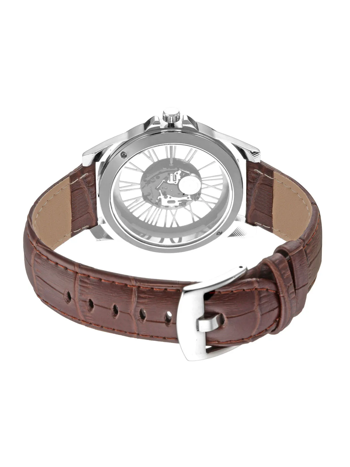 Teakwood Leather Grey Men's Analog Watch