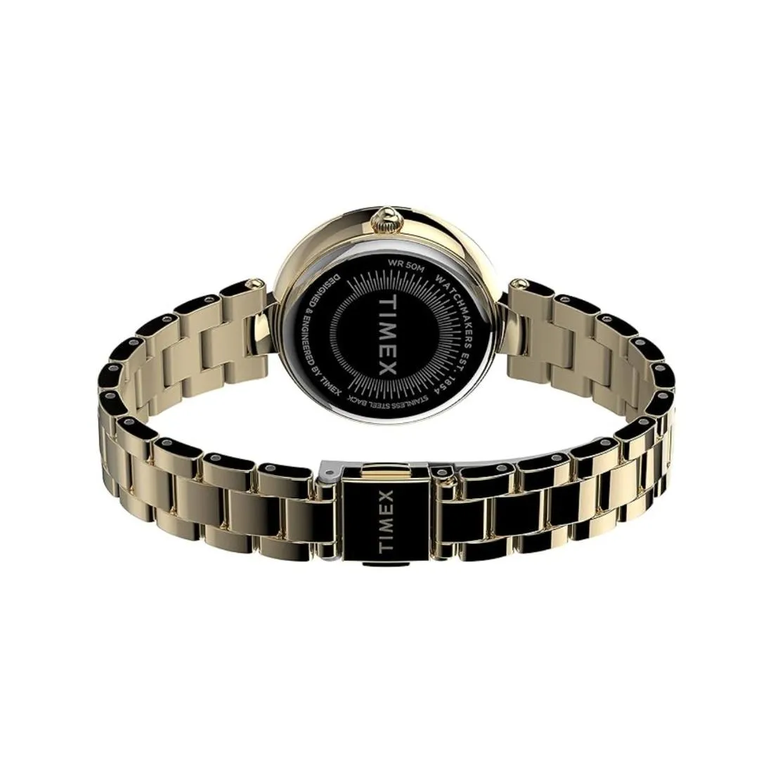 Timex Women 32 mm Size Black Dial Analogue Watch - TW2V24100