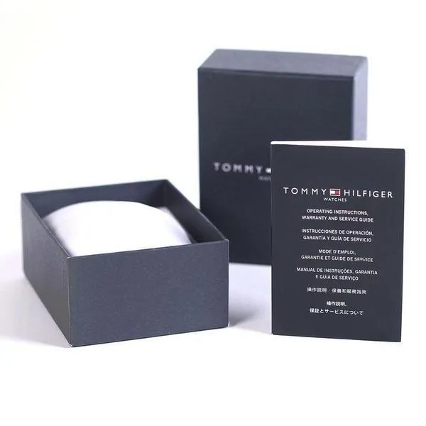 Tommy Hilfiger Keagan Grey Dial Leather Strap Men's Watch 1791289