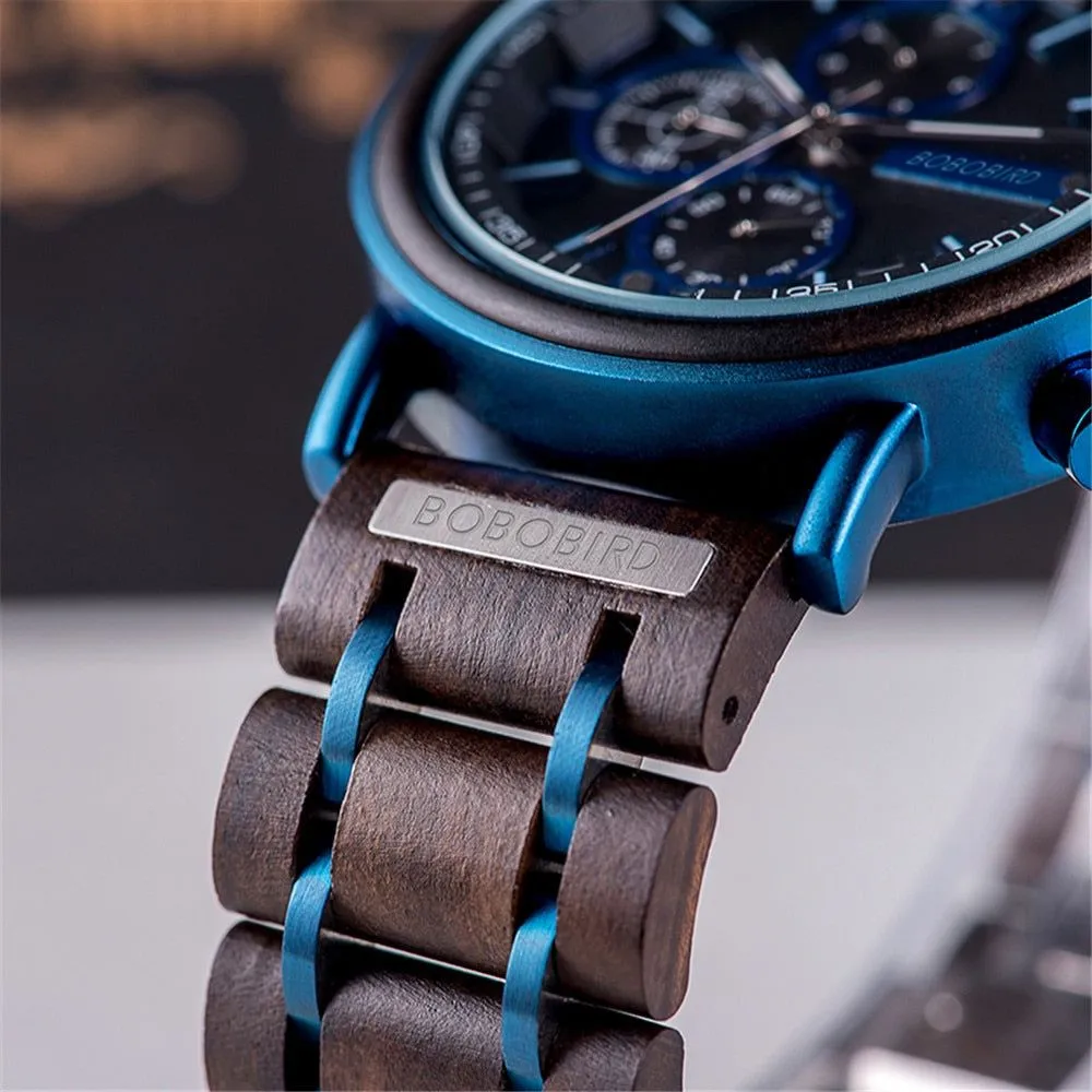 Top Brand Men's Premium Wood Luxury Watch With Gift Box
