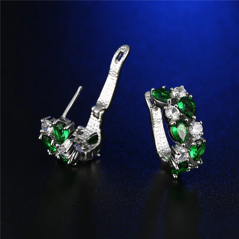 Trendy Colorful CZ Diamond Zircon Stud Earrings Sliver Rose Gold Plated Mona Lisa Jewelry Earrings For Women Wedding