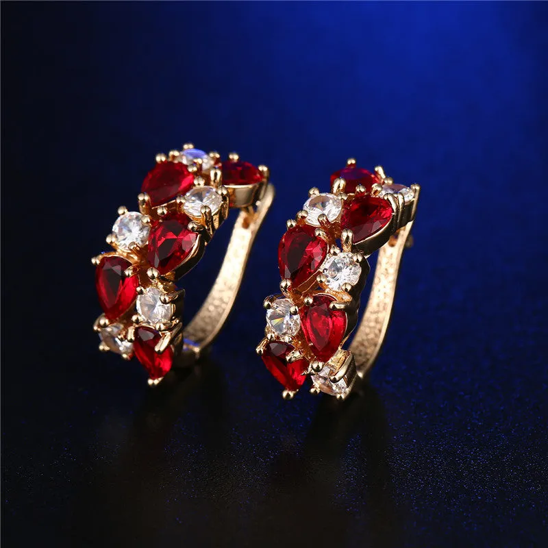 Trendy Colorful CZ Diamond Zircon Stud Earrings Sliver Rose Gold Plated Mona Lisa Jewelry Earrings For Women Wedding
