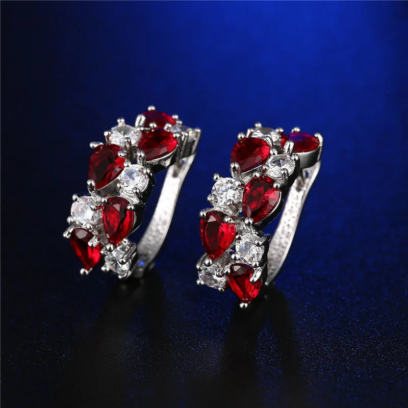 Trendy Colorful CZ Diamond Zircon Stud Earrings Sliver Rose Gold Plated Mona Lisa Jewelry Earrings For Women Wedding