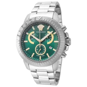 Versace Men 45 mm Size Green Dial Analog Watch- VE2E00821
