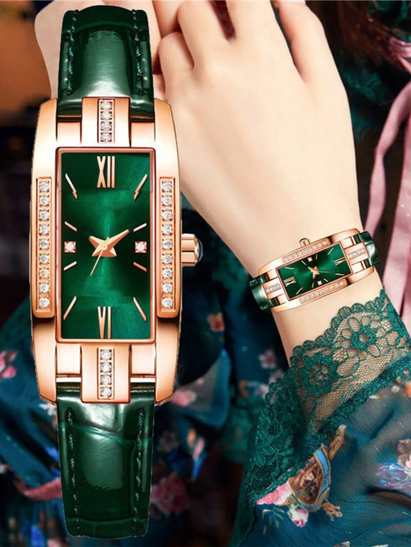 Women's Casual and Elegant Quartz Wristwatch 3 Pcs Set