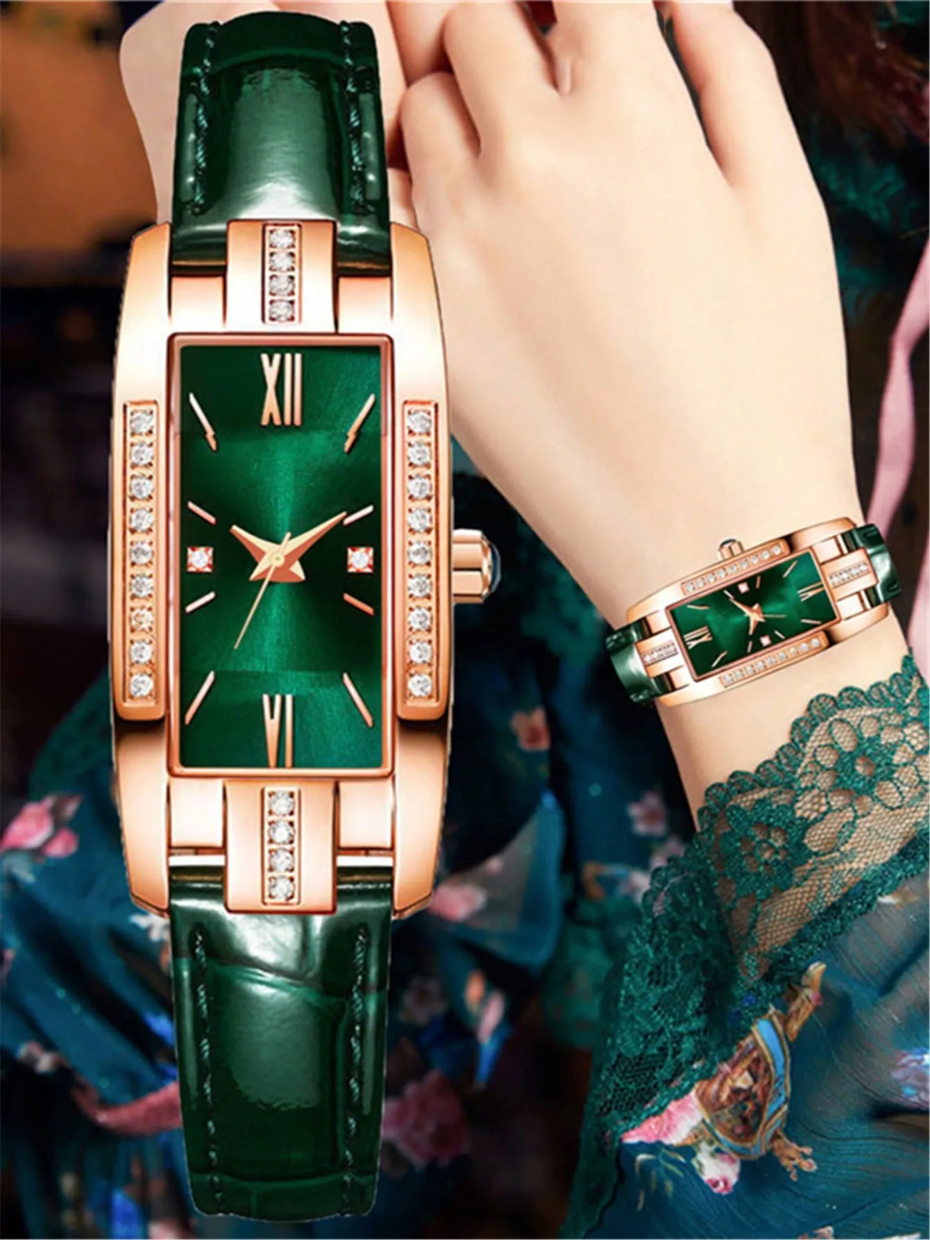 Women's Casual and Elegant Quartz Wristwatch 3 Pcs Set