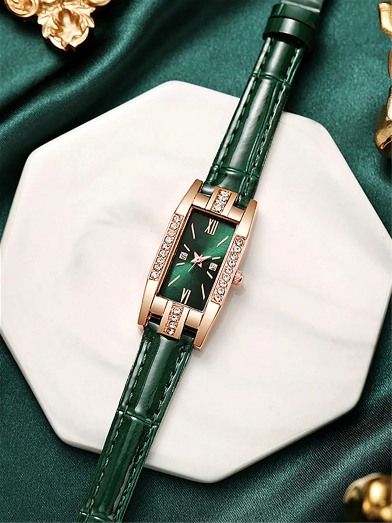 Women's Casual and Elegant Quartz Wristwatch 3 Pcs Set