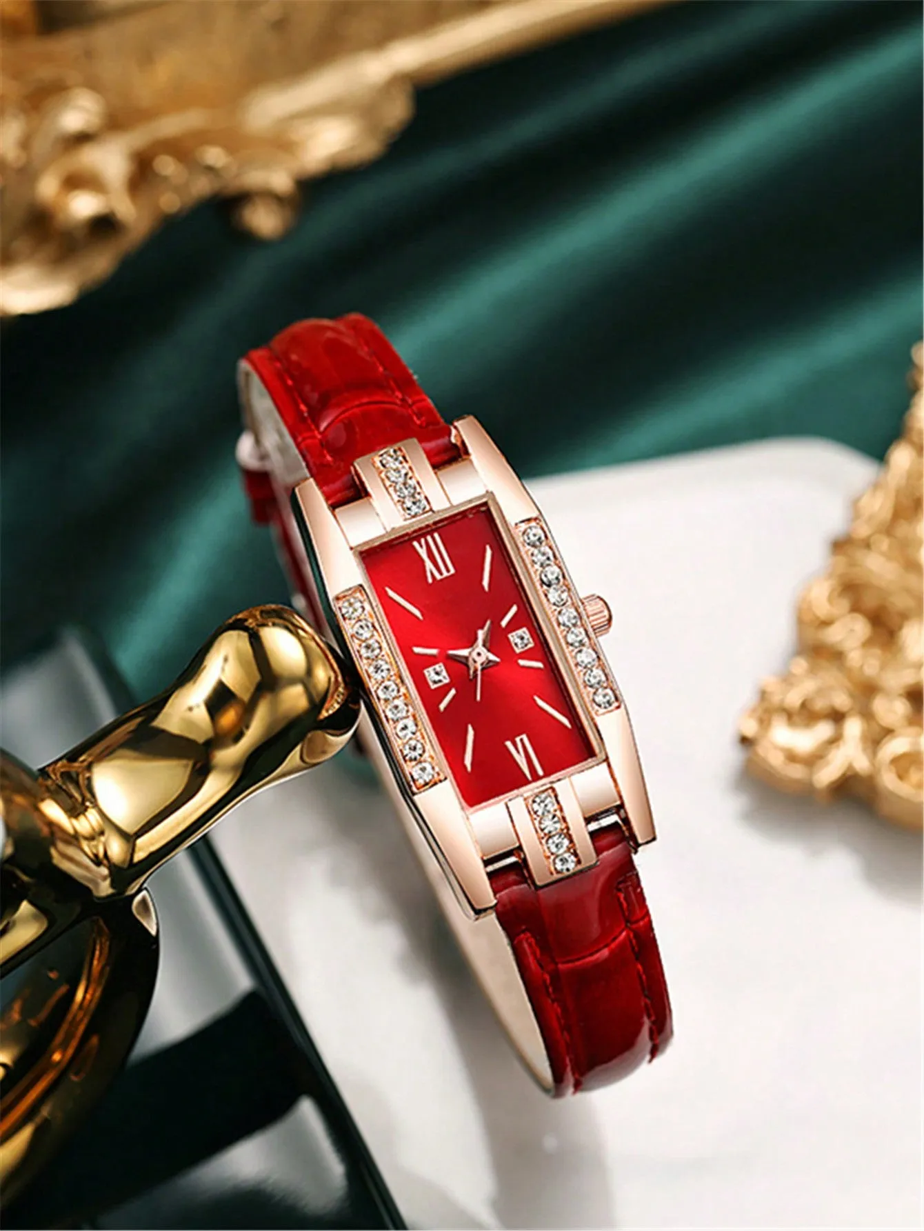 Women's Casual and Elegant Quartz Wristwatch 3 Pcs Set