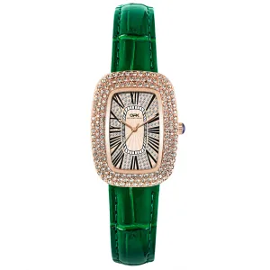 Women's vintage quartz watch with diamond W06OPK88616-GN