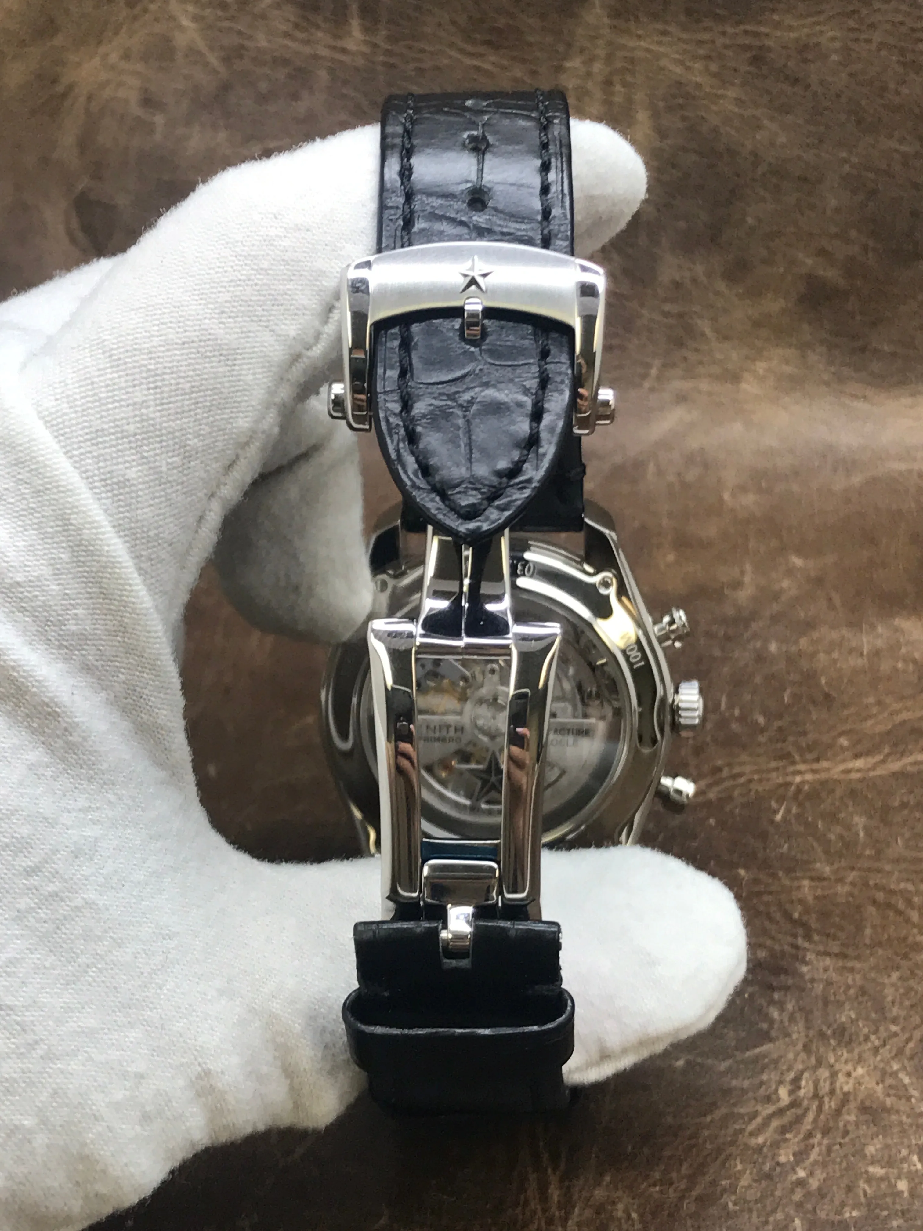 Zenith El Primero 36'000 VpH Chronograph 03.2080.400/21.C496 Black Dial Automatic Men's Watch