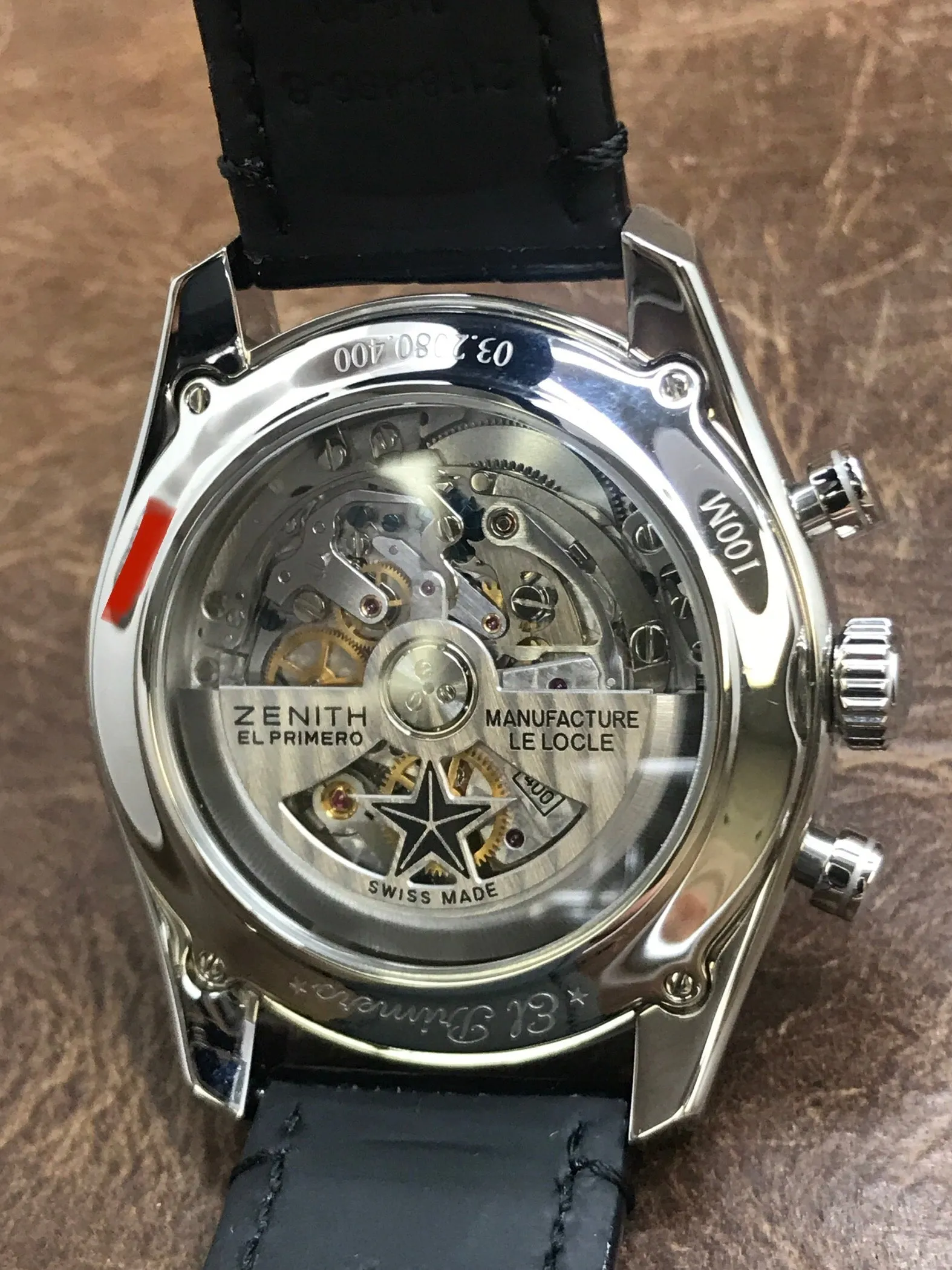 Zenith El Primero 36'000 VpH Chronograph 03.2080.400/21.C496 Black Dial Automatic Men's Watch